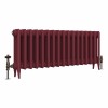 Classic  450 x 1088mm Farrow & Ball Eating Room Red Triple Column Cast Iron Radiator - 17 Sections