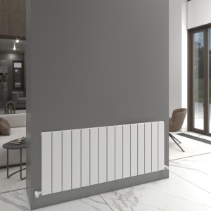 Carisa Angers 600 x 1495mm White Designer Aluminium Radiator