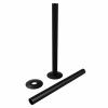 Black 180mm Radiator Pipes and Collars (Pair)