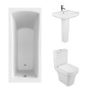 Avola Modern Bathroom Suite with Single Ended Bath - 1600 x 700mm