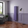 Norden 1600 x 355mm Elegant Purple Double Vertical Oval Column Designer Radiator