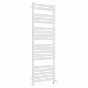 Juva 1800 x 600mm Dual Fuel White Flat Panel Simple Electric Heated Towel Rail