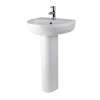 Calgary 500mm 1TH Basin with Full Pedestal