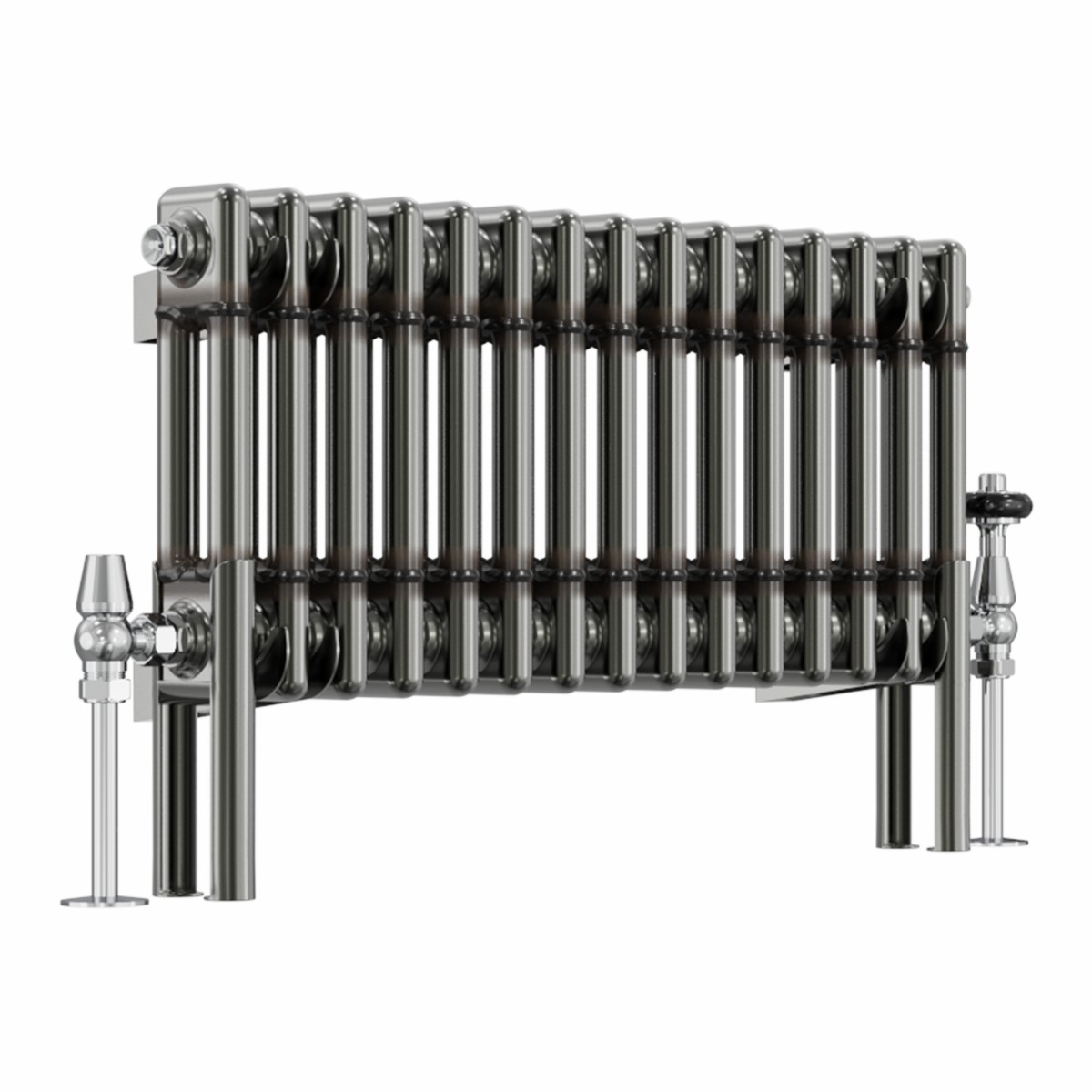Bern&#x20;300&#x20;x&#x20;695mm&#x20;Raw&#x20;Metal&#x20;Double&#x20;Column&#x20;Horizontal&#x20;Traditional&#x20;Radiator