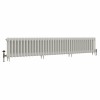 Classic  450 x 2328mm Porcelain White Triple Column Cast Iron Radiator - 37 Sections