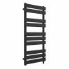 Juva 1000 x 450mm Satin Black Flat Panel Simple Electric Heated Towel Rail