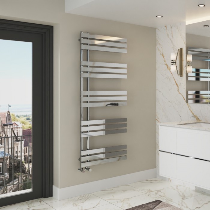 Koli 1600 x 600 Designer Towel Rail Chrome