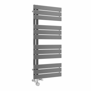 Kristiansund 1126 x 500mm Dual Fuel Gunmetal Thermostatic Touch Control Electric Heated Towel Rail