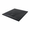 Terra - 900x800mm Slate Effect Rectangle Shower Tray Black