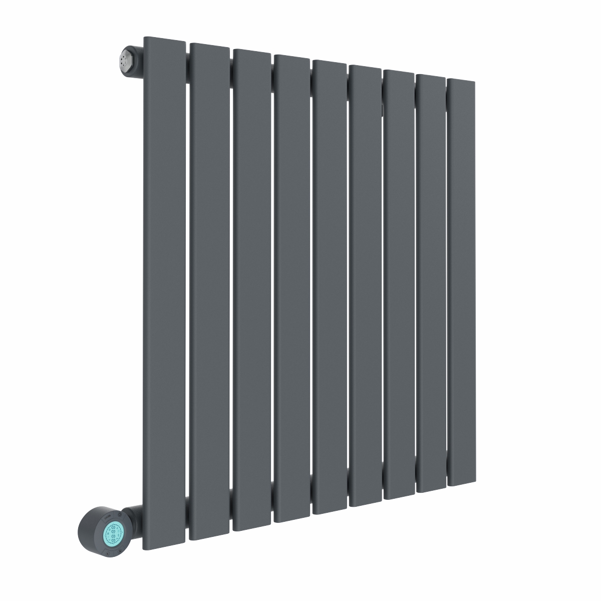 Karlstad 600 x 614mm Anthracite Flat Panel Horizontal Wifi Electric Radiator - 600W