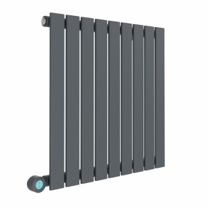 Karlstad 600 x 614mm Anthracite Flat Panel Horizontal Wifi Electric Radiator - 600W