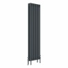 Bern 1800 x 470mm Traditional Anthracite Vertical Four Column Radiator