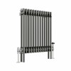 Bern 600 x 605mm Raw Metal Double Column Horizontal Traditional Radiator