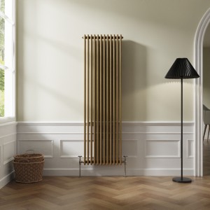 Bern 1800 x 560mm Metallic Gold Triple Vertical Column Radiator