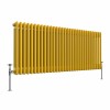 Bern 600 x 1460mm Zinc Yellow Triple Column Horizontal Traditional Radiator