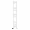 Fjord 1600 x 300mm Curved White Heated Towel Rail