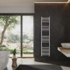 Bergen 1800 x 400mm Straight White Heated Towel Rail