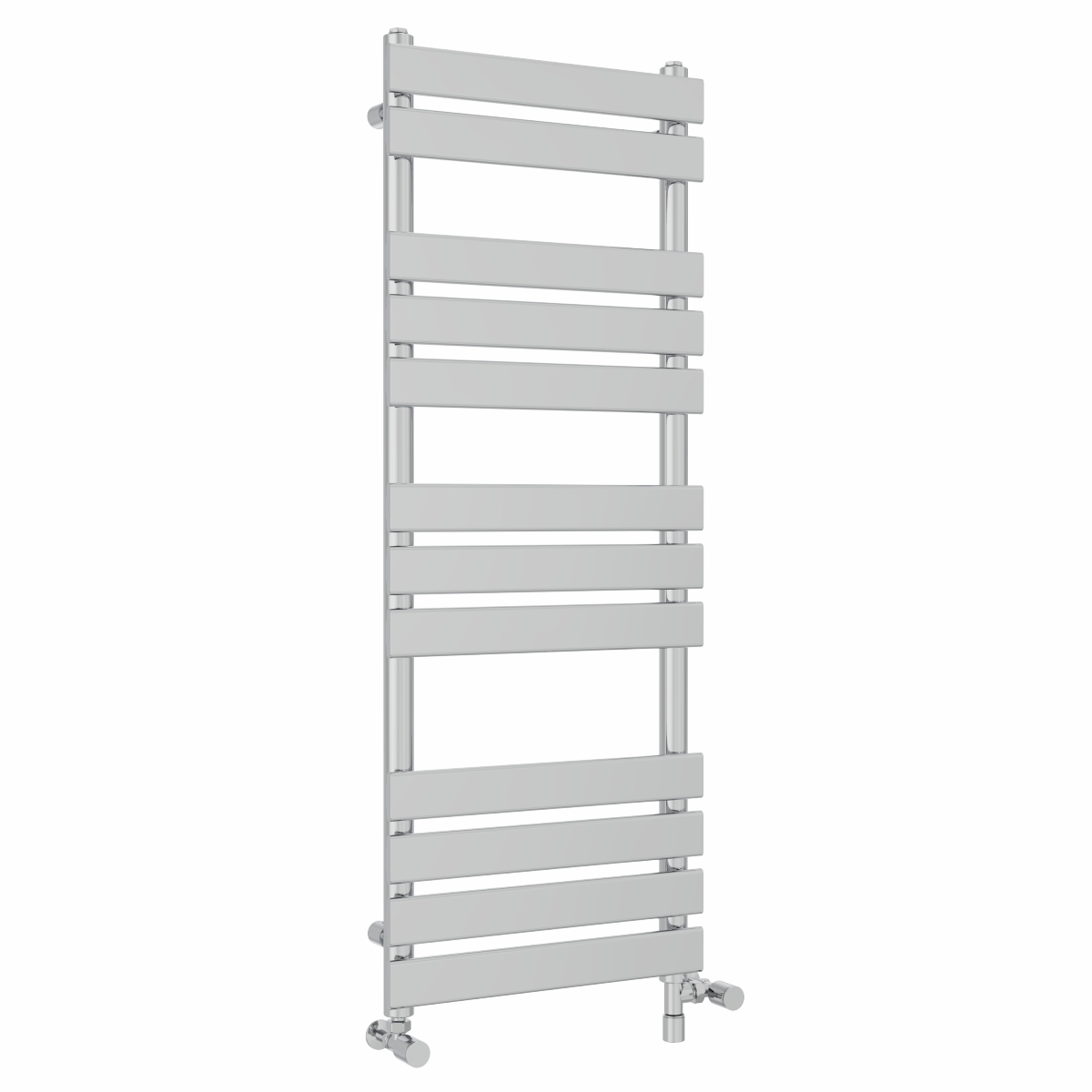 Juva 1200 x 450mm Dual Fuel Chrome Flat Panel Simple Electric Heated Towel Rail