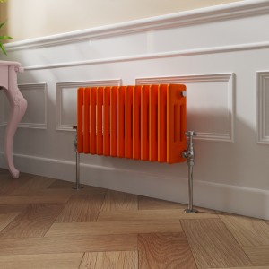 Bern 300 x 605mm Bright Orange Triple Horizontal Column Radiator