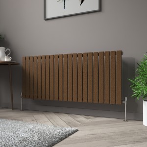 Karlstad 600 x 1430mm Black Copper Single Horizontal Flat Panel Designer Radiator