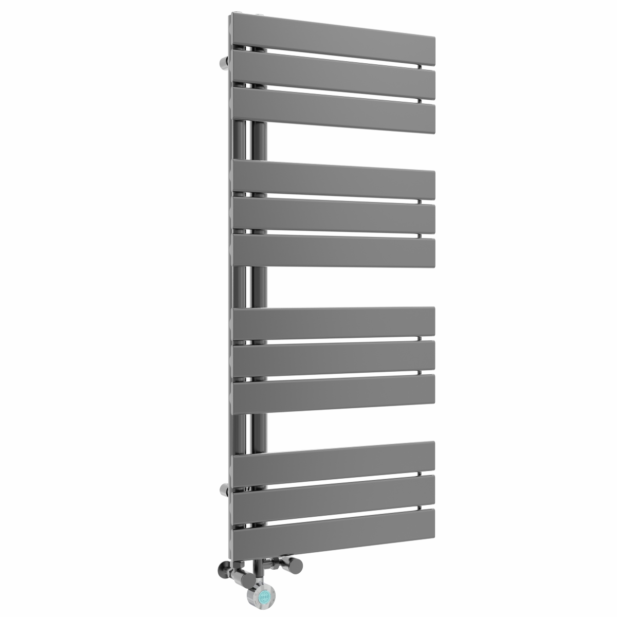 Kristiansund 1126 x 500mm Dual Fuel Gunmetal Thermostatic Touch Control Electric Heated Towel Rail