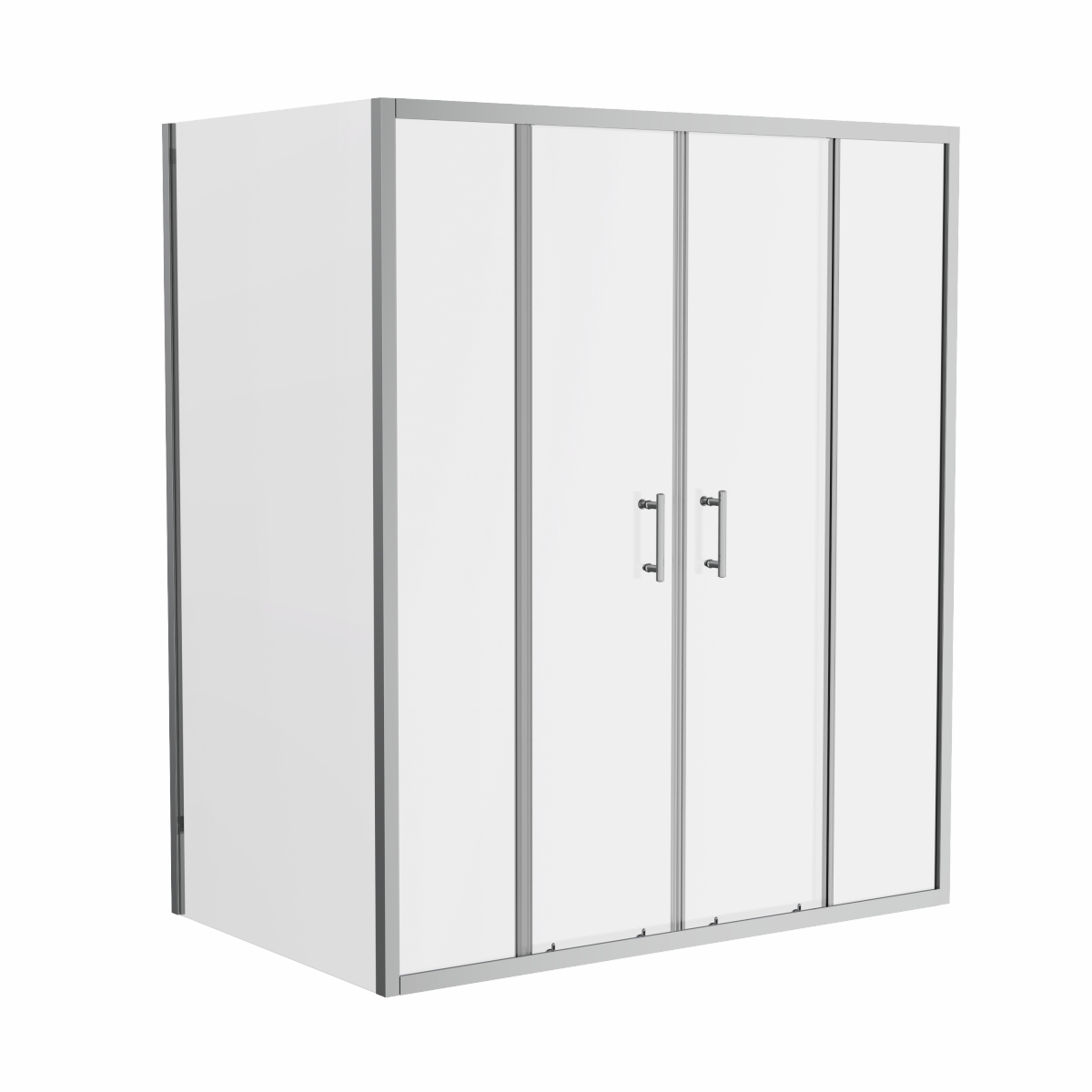 Ennerdale 1700mm Double Sliding Door with 700mm Side Panel - Chrome