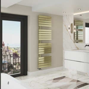 Kristiansund 1800 x 500mm Designer Towel Rail - Brushed Brass