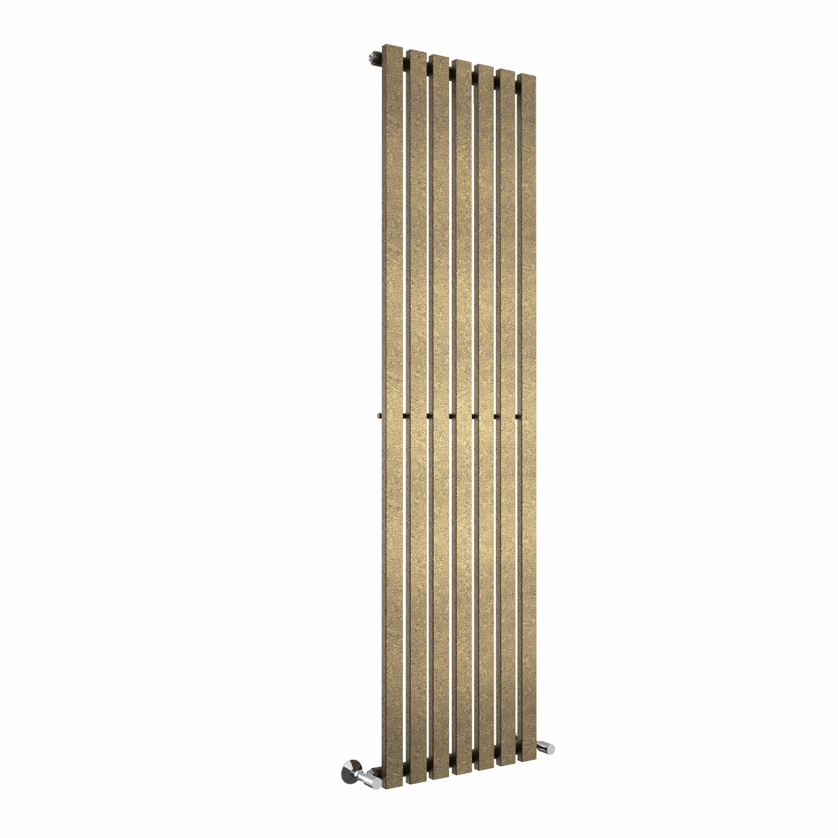 Lulea 1800 x 480mm Black Gold Single Vertical Flat Panel Designer Radiator