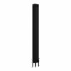 Bern 1800 x 200mm Black Four Column Vertical Traditional Radiator