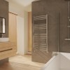 Fjord 1400 x 600mm Curved Chrome Heated Towel Rail