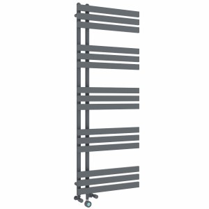 Koli 1600 x 600mm Dual Fuel Anthracite Thermostatic Touch Control Wifi Electric Heated Towel Rail