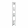 Fjord 1800 x 300mm Curved Chrome Thermostatic Touch Control Electric Heated Towel Rail
