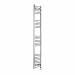Fjord 1800 x 300mm Curved Chrome Thermostatic Touch Control Electric Heated Towel Rail