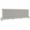 Classic  745 x 2266mm Porcelain White Triple Column Cast Iron Radiator - 36 Sections