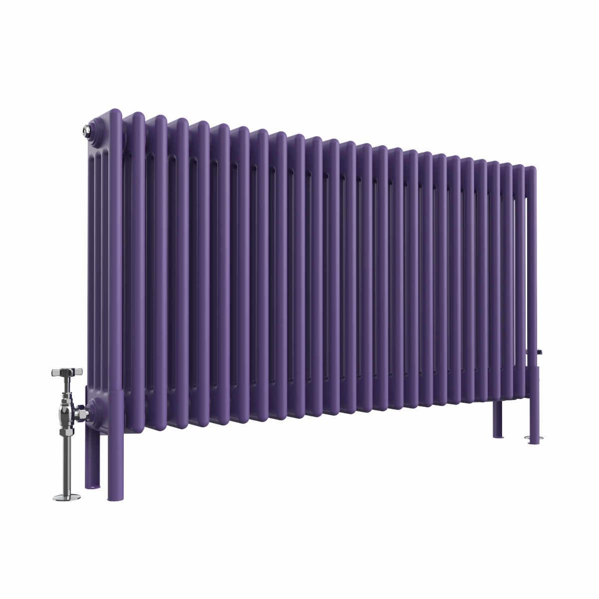 Bern 600 x 1190mm Elegant Purple Four Column Horizontal Traditional Radiator