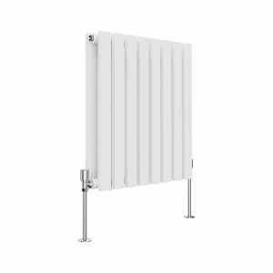 Lulea 600 x 550mm White Double Horizontal Flat Panel Radiator