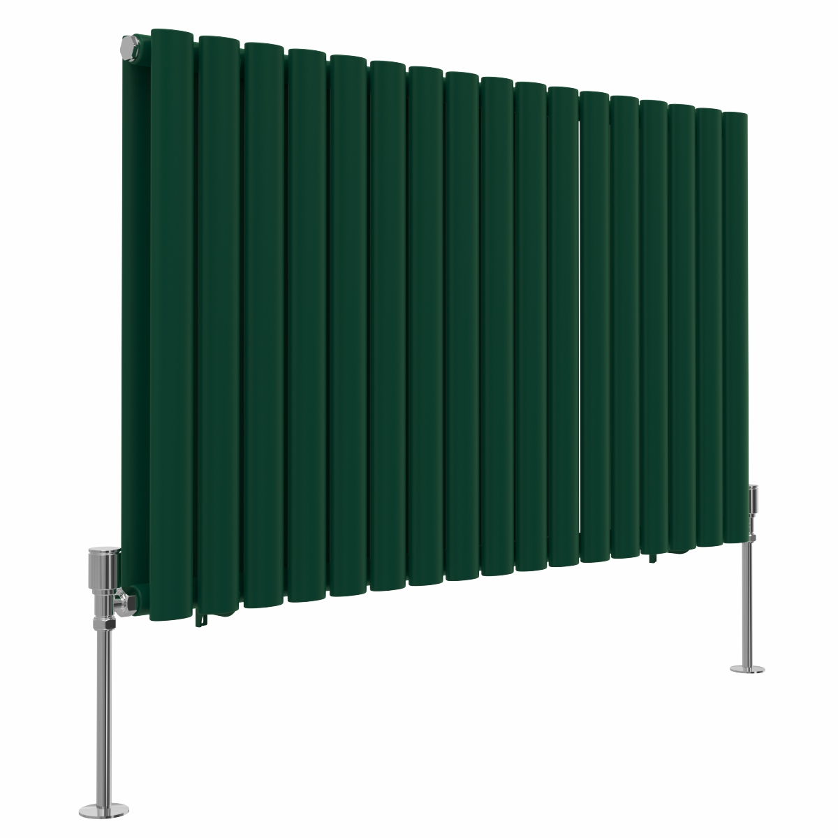 Norden 600 x 1004mm Moss Green Double Oval Column Horizontal Designer Radiator