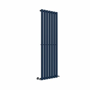 Lulea 1600 x 480mm Sapphire Blue Single Vertical Flat Panel Designer Radiator
