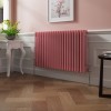 Bern 600 x 1010mm Rose Pink Triple Column Horizontal Traditional Radiator
