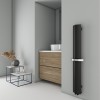 Carisa Nixie Bath 1500 x 205mm Black Designer Aluminium Radiator