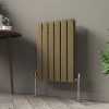 Karlstad 600 x 410mm Black Gold Double Horizontal Flat Panel Designer Radiator