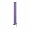 Norden 1600 x 237mm Elegant Purple Single Oval Column Vertical Designer Radiator