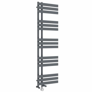 Koli 1600 x 450mm Dual Fuel Anthracite Thermostatic Touch Control Electric Heated Towel Rail