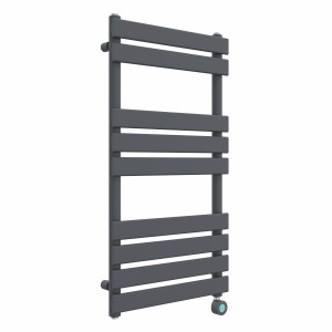 Juva 950 x 500mm Sand Grey Flat Panel Thermostatic Touch Control Wifi Electric Heated Towel Rail