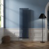 Bern 1800 x 560mm Sapphire Blue Double Column Vertical Traditional Radiator