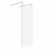 Wasdale 760mm Chrome Walk Through Wet Room Screen With L-Shape Support Arms