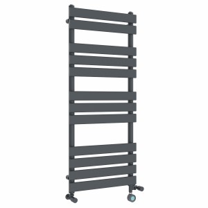 Juva 1200 x 500mm Dual Fuel Sand Grey Thermostatic Touch Control Wifi Electric Heated Towel Rail