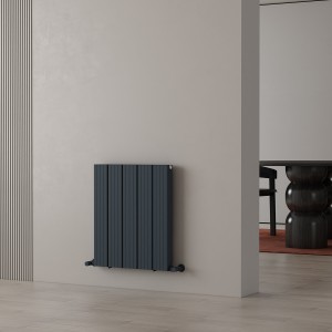 Carisa Chambord Double 600 x 495mm Anthracite Designer Aluminium Radiator