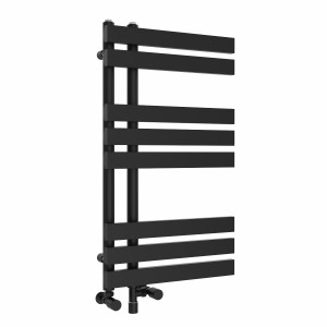 Koli 800 x 450mm Dual Fuel Black Simple Electric Heated Towel Rail