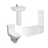 Feel 600 Modern Bathroom Suite with P-Shape Shower Bath - Right Hand - 1500mm